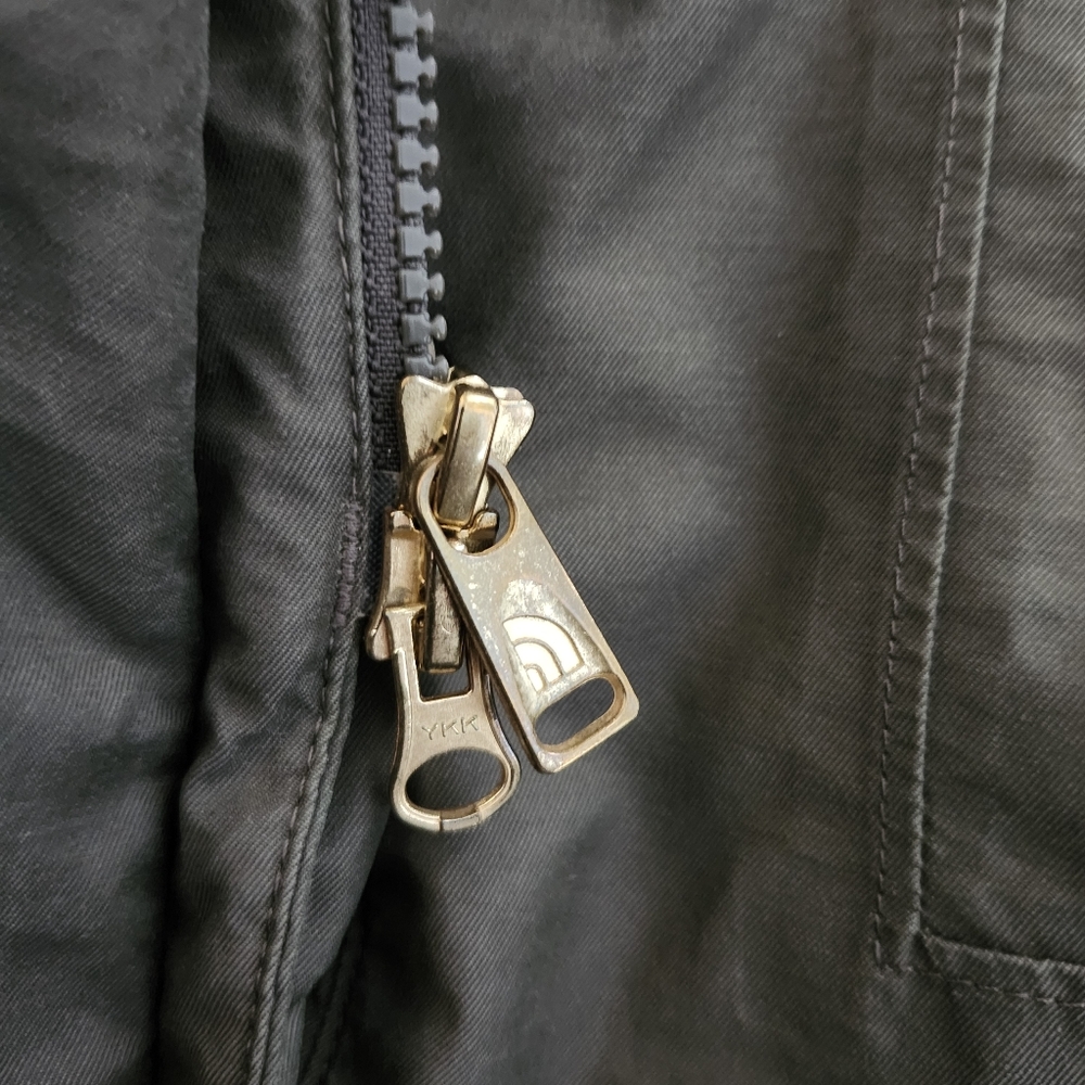 THE NORTH FACE Women's XS Down Fill Parka Waterproof Hooded Army Green - Picture 8 of 16
